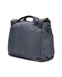 Sac fourre-tout en toile gris foncé Borbonese