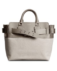 Sac fourre-tout en toile gris Burberry