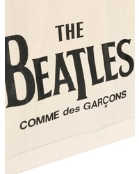 Sac fourre-tout en toile imprimé beige The Beatles X Comme Des Garçons