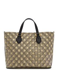 Sac fourre-tout en toile imprimé beige Gucci