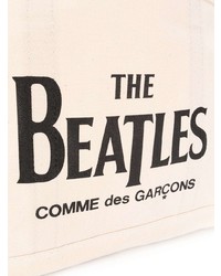 Sac fourre-tout en toile imprimé beige The Beatles X Comme Des Garçons