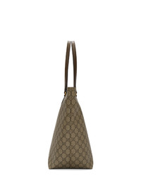 Sac fourre-tout en toile marron clair Gucci