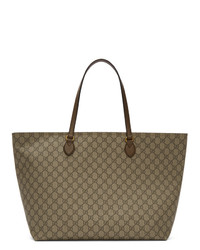 Sac fourre-tout en toile marron clair Gucci