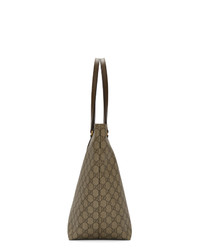 Sac fourre-tout en toile marron clair Gucci