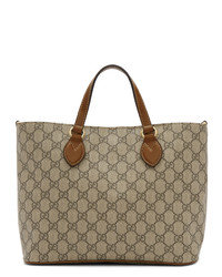 Sac fourre-tout en toile marron clair Gucci