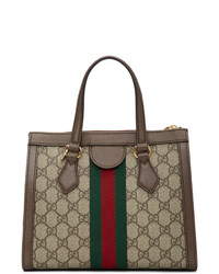 Sac fourre-tout en toile marron clair Gucci