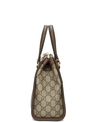 Sac fourre-tout en toile marron clair Gucci