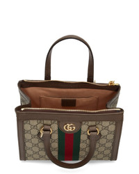 Sac fourre-tout en toile marron clair Gucci