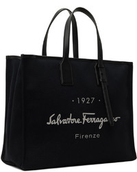 Sac fourre-tout en toile noir Ferragamo