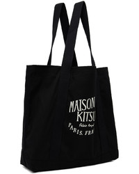 Sac fourre-tout en toile noir MAISON KITSUNÉ