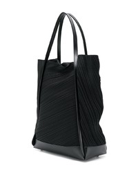 Sac fourre-tout en toile noir Pleats Please By Issey Miyake