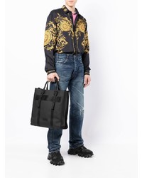 Sac fourre-tout en toile noir VERSACE JEANS COUTURE