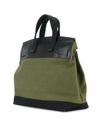 Sac fourre-tout en toile olive Cabas