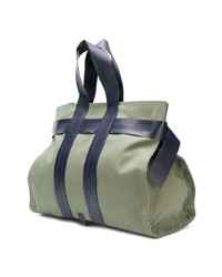 Sac fourre-tout en toile olive Sunnei