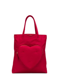 Sac fourre-tout en toile rouge Anya Hindmarch
