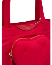 Sac fourre-tout en toile rouge Anya Hindmarch