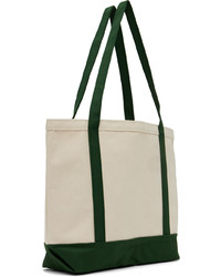 Sac fourre-tout en toile vert menthe Palmes