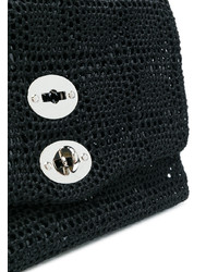 Sac fourre-tout en tricot noir Zanellato