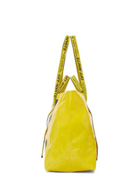 Sac fourre-tout imprimé jaune Off-White