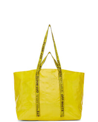 Sac fourre-tout imprimé jaune Off-White