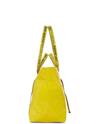 Sac fourre-tout imprimé jaune Off-White