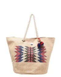 Sac fourre-tout imprimé marron clair Roxy