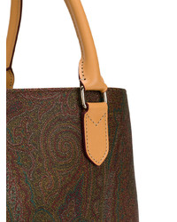 Sac fourre-tout imprimé marron Etro