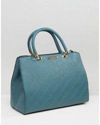 Sac fourre-tout matelassé bleu canard Carvela