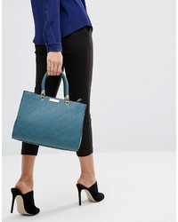 Sac fourre-tout matelassé bleu canard Carvela