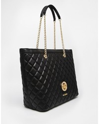 Sac fourre-tout matelassé noir Love Moschino