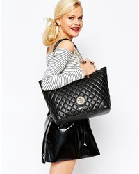 Sac fourre-tout matelassé noir Love Moschino