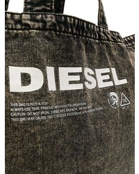 Sac fourre-tout noir et blanc Diesel