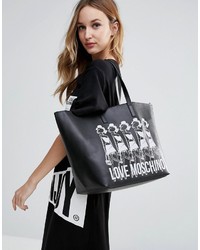 Sac fourre-tout noir Love Moschino