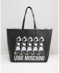 Sac fourre-tout noir Love Moschino