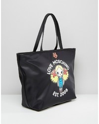 Sac fourre-tout noir Love Moschino