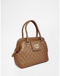 Sac matelassé marron clair Love Moschino