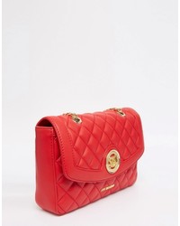 Sac matelassé rouge Love Moschino