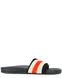 Sandales à rayures horizontales noires Marc Jacobs