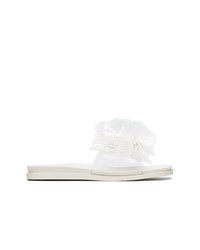 Sandales à talons à fleurs blanches Simone Rocha