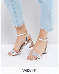 Sandales à talons argentées Asos