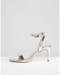 Sandales à talons argentées Asos