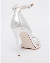 Sandales à talons argentées Asos