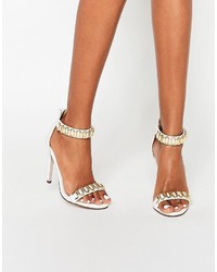 Sandales à talons blanches Asos