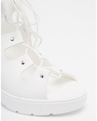 Sandales à talons blanches Asos