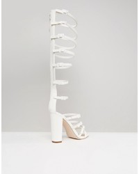 Sandales à talons blanches Asos