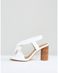 Sandales à talons blanches Asos