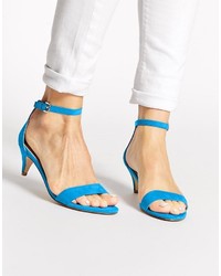 Sandales à talons bleu clair Asos