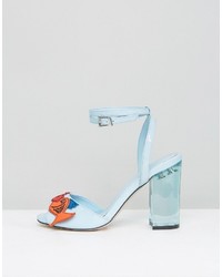 Sandales à talons bleu clair Asos