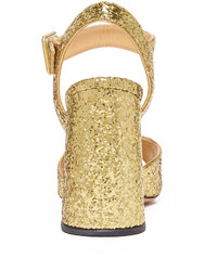 Sandales à talons dorées Charlotte Olympia