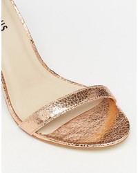 Sandales à talons dorées Glamorous